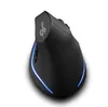A black vertical mouse with blue LED accents on a white background. Produktbild-Vorschau