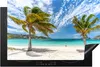 KitchenYeah© Herdabdeckplatte Strand - Palmen - Wolken , Produktbild-Vorschau 1