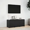 vidaXL TV-Schrank LED Schwarz 97x34x40 cm Holzwerkstoff Produktbild-Vorschau 3