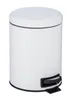 A white pedal bin with a black pedal and trim. Produktbild-Vorschau