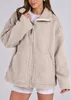 ASKSA Damen Teddy Fleece Jacke Warme Flanell Jacke Dicke Produktbild-Vorschau 3