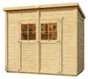 Alpholz Gerätehaus Alster 251x139cm Naturbelassen mit 19mm Produktbild-Vorschau 10