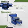 Schraubstock parallel 360° drehbar mit Amboss für Werkbank Produktbild-Vorschau 3
