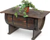 DanDiBo Couchtisch Wohnzimmer Vintage halbiertes Weinfass Produktbild-Vorschau 1