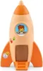 A toy rocket with a cartoon boy in the window. Produktbild-Vorschau
