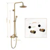 Homelody Duschsystem Retro Messing Duscharmatur Set Antik Produktbild-Vorschau 3