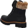 A black boot with brown fur trim. Anteprima dell’immagine prodotto