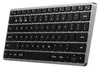A close-up, studio shot of a silver and black wireless keyboard. Náhled obrázku produktu