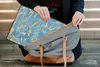 MuchoWow® Laptop Hülle 14 ZollMarmor - Gold - Blau Produktbild-Vorschau 6