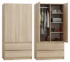 Szafa garderoba dwudrzwiowa 60 cm pojemna biała Podgląd zdjęcia produktu 8