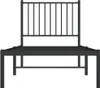 vidaXL Postel s čelem kovová černá 80x200 cm Náhled obrázku produktu 3