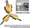 A collage of drill bits and a close-up of a drill bit in use. Náhled obrázku produktu