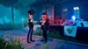 Two cartoon police officers stand outside a house next to a police car. Náhľad obrázku produktu