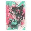 MuchoWow® Mauspad Mousepad Tiger - Abstrakt - Rosa 40x60 cm Produktbild-Vorschau 1