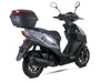 Motorroller Sonic 50 ccm 45 km/h, Euro 5, silber-schwarz, Produktbild-Vorschau 3