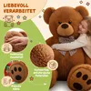 MONZANA® Teddybär L - XXXL 50-175cm Weiches Fell Schleife Produktbild-Vorschau 3