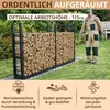 Kaminholzregal außen Metall 223 x 25 x 115 cm Stapelhilfe Produktbild-Vorschau 3