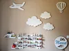 Set di 3 decorazioni da parete a forma di nuvola. Anteprima dell’immagine prodotto 3