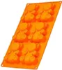 An orange silicone baking mold in the shape of teddy bears. Anteprima dell’immagine prodotto