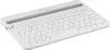 A white Logitech K480 Bluetooth keyboard is shown at an angle on a white background. Produktbild-Vorschau