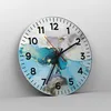 Wanduhr - Rund - Glasuhr - Marmor Modern Blau - 30x30cm - Produktbild-Vorschau 4