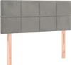 vidaXL Testiera grigio chiaro 90x5x78/88 cm Velluto Anteprima dell’immagine prodotto 1