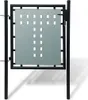 The Living Store Zauntor (Einzeltor) Schwarz 100x125 cm Produktbild-Vorschau 1