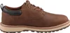 A side view of a brown men's shoe against a white background. Voir les images du produit