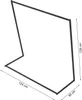 A black metal clothing rack with dimensions indicated. Anteprima dell’immagine prodotto