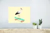 MuchoWow® Poster Storch - Weiß - Tiere - Skateboard - Produktbild-Vorschau 5