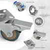 Collage of images showcasing caster wheels and their features. Náhled obrázku produktu