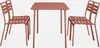sweeek - Gartentisch aus Metall, 4 Stühle - Terrakotta Produktbild-Vorschau 2