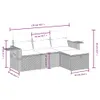 4-tlg. Garten-Sofagarnitur, modular, Schwarz, aus Produktbild-Vorschau 3