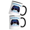 Geburtstagskind Level 22 Freigeschaltet Tasse Schwarz Happy Produktbild-Vorschau 2