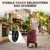 Sekey Klappbar Einkaufstrolley 2 Räder Aluminium, mit 50L Produktbild-Vorschau 3