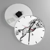 Wanduhr - Rund - Glasuhr - Pferd Zeichnung Bleistift - Produktbild-Vorschau 2