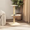 vidaXL Strom pre mačky so sisalovým škrabadlom Cream 74 cm Náhľad obrázku produktu 2