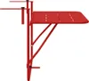 A red metal balcony table is shown from the side against a white background. Anteprima dell’immagine prodotto