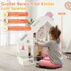 COSTWAY Puppenhaus für 28-36cm Puppen, 2 stöckige Produktbild-Vorschau 2