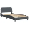 vidaXL Struttura letto "Dover" grigio scuro 100x200 cm in Anteprima dell’immagine prodotto 3