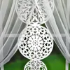 Weiße Voile Gardine Vorhang glatt mit Filz-Panel im Produktbild-Vorschau 16