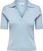 ONLY Geripptes Poloshirt Einfarbiges Kurzarm T-Shirt Produktbild-Vorschau 1