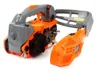 A disassembled chainsaw is shown against a white background. Produktbild-Vorschau