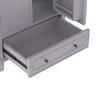 A close-up view of an open drawer in a gray vanity cabinet. Náhled obrázku produktu