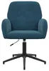 vidaXL Drehstuhl 54 x 55 x 90 cm Blau Samt Produktbild-Vorschau 3