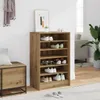 vidaXL Botník Artisan dub 60x35x92 cm Materiál na báze Náhľad obrázku produktu 2