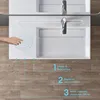doporro Lavabo Suspendu Blanc 100cm Vasque à Poser Lave Voir les images du produit 2