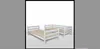 Etagenbett Kinderbett  Spielbett Massiv Weiss Hochbett Produktbild-Vorschau 3