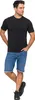 HEREN T-SHIRT Zwart. Klassieke MORAJ katoenen T-shirts, set Productafbeelding-voorbeeld 3