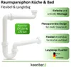 Raumsparsiphon 1 1/4 Zoll mit 40 mm Anschluss für Produktbild-Vorschau 2
